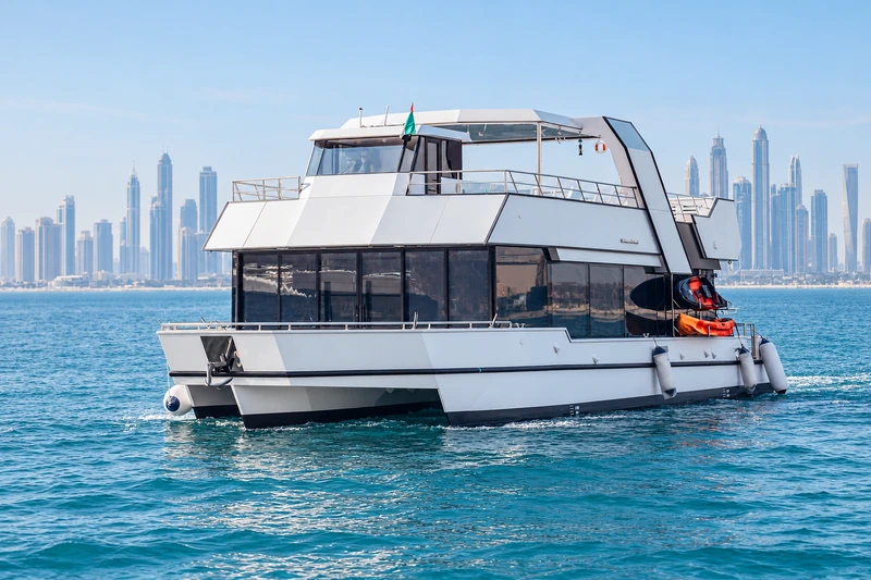 Elite 90 FT Salama on clear Dubai coastal waters