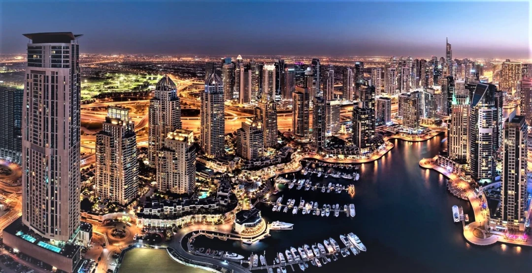 Elite Pearl Charter yachts moored in Dubai Marina