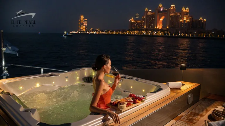 elite pearl charter - Elite Santorini 115ft. Dubai's Nightlife: A guide to the city's vibrant after-dark scene image blog.