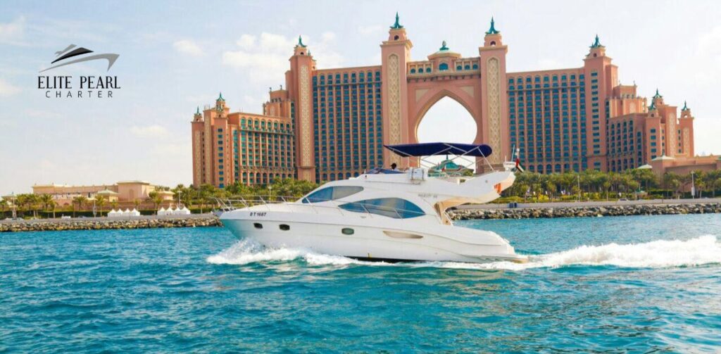 elite pearl charter - Elite Majesty 44ft. Palm Jumeirah Activities and Attractions: Highlight adventures on the iconic island blog image.