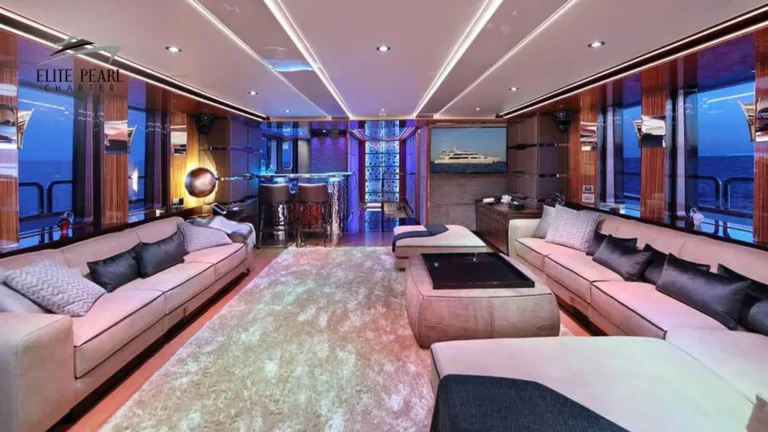 Elite Pearl Charter - Elite Pershing 54ft yacht interior.