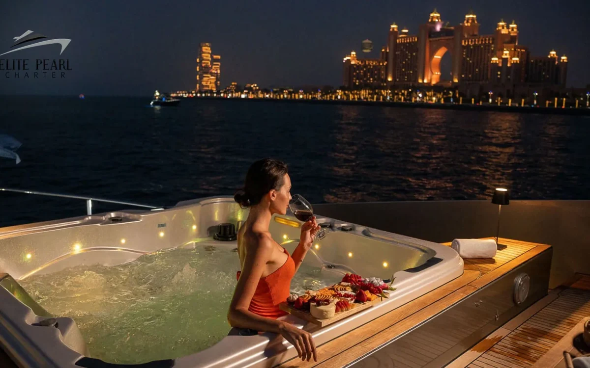 elite pearl charter - Elite Santorini 115ft. Dubai's Nightlife: A guide to the city's vibrant after-dark scene image blog.