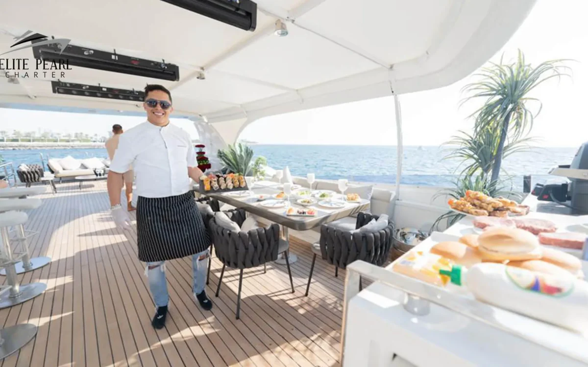 elite pearl charter - Elite Tatti 108 Ft. Elevate Your Culinary Journey: Chef Yacht Charters