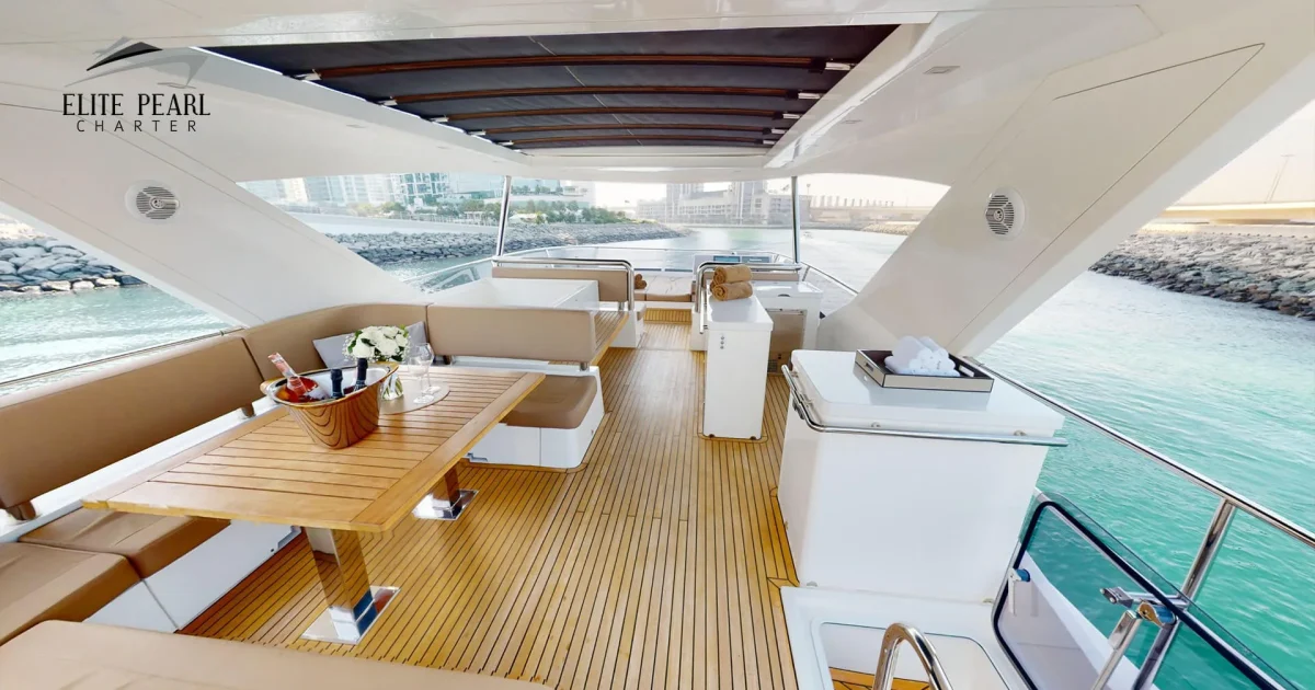 elite pearl charter - Galeon 78 w Jacuzzi. The Art of Bonsai at Sea: Miniature Gardens on Elite Charter Dubai Yachts image blog.