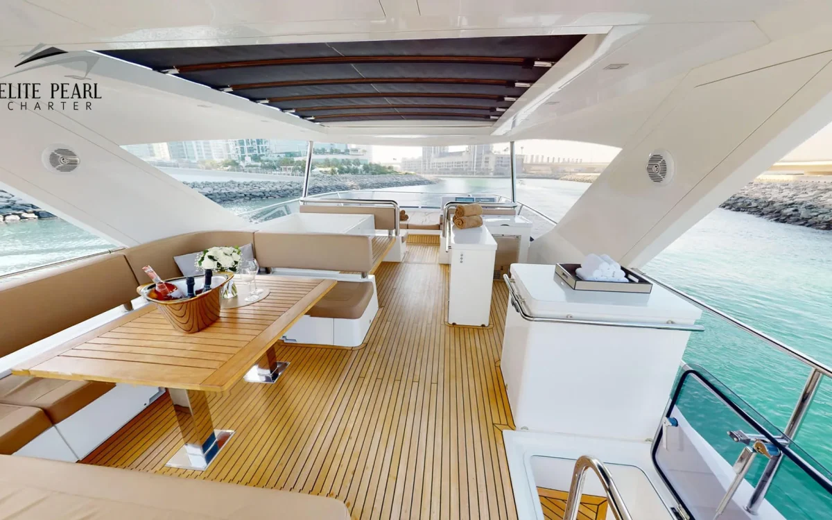 elite pearl charter - Galeon 78 w Jacuzzi. The Art of Bonsai at Sea: Miniature Gardens on Elite Charter Dubai Yachts image blog.