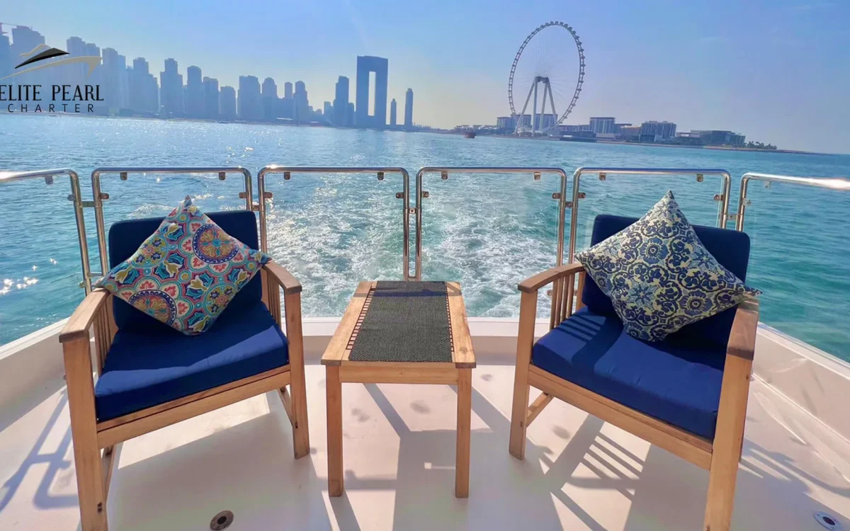 elite pearl charter - elite majesty 56 ft. Best Time to Visit Dubai: Weather, Events, and Crowd Considerations blog image.