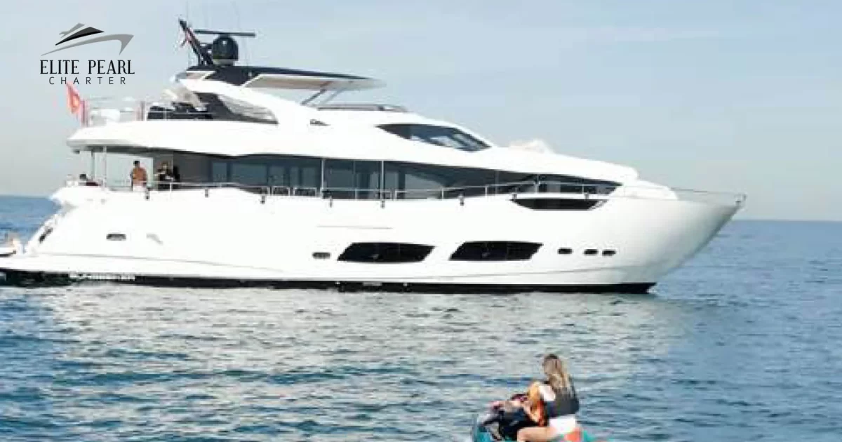 elite pearl charter - Sunseeker 95 Ft. Yachting and Adventure: Water sports packages in Dubai blog image.